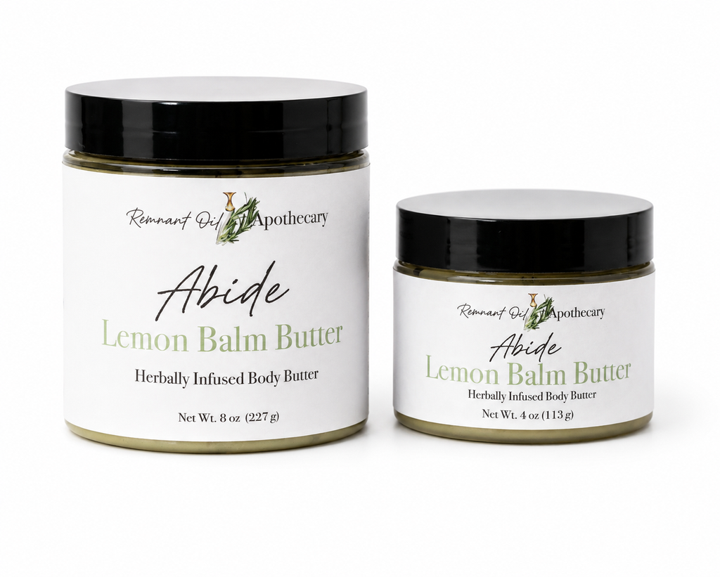 Abide Lemon Balm Body Butter | Deep Moisture Body Butter | Herb-Infused Skin Nourishment
